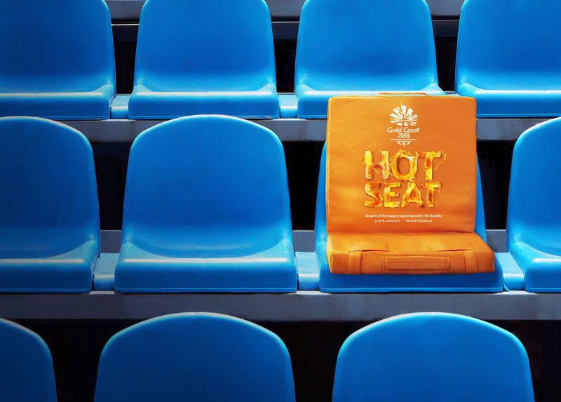 Hot seats have been placed in Melbourne to promote the Commonwealth Games ©Gold Coast 2018
