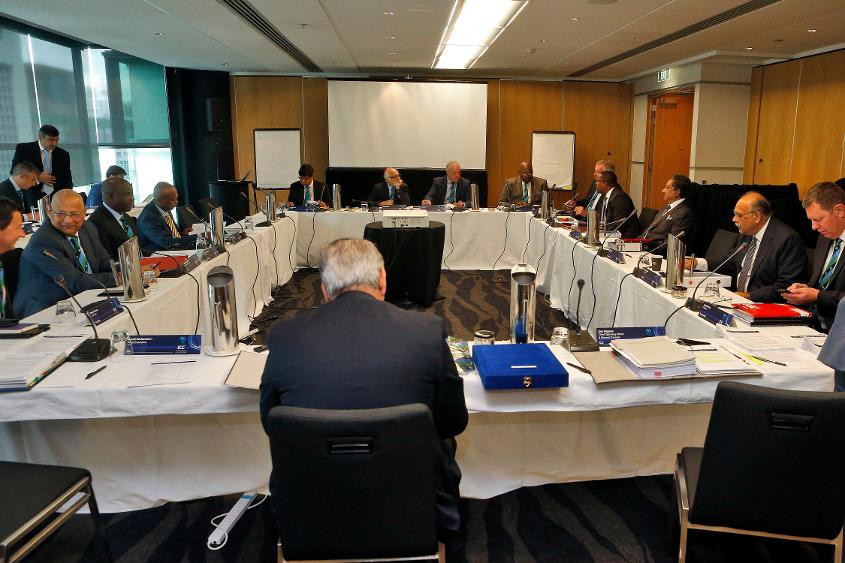 Members of the ICC Board at the meeting in Auckland which sanctioned a number of significant changes ©ICC