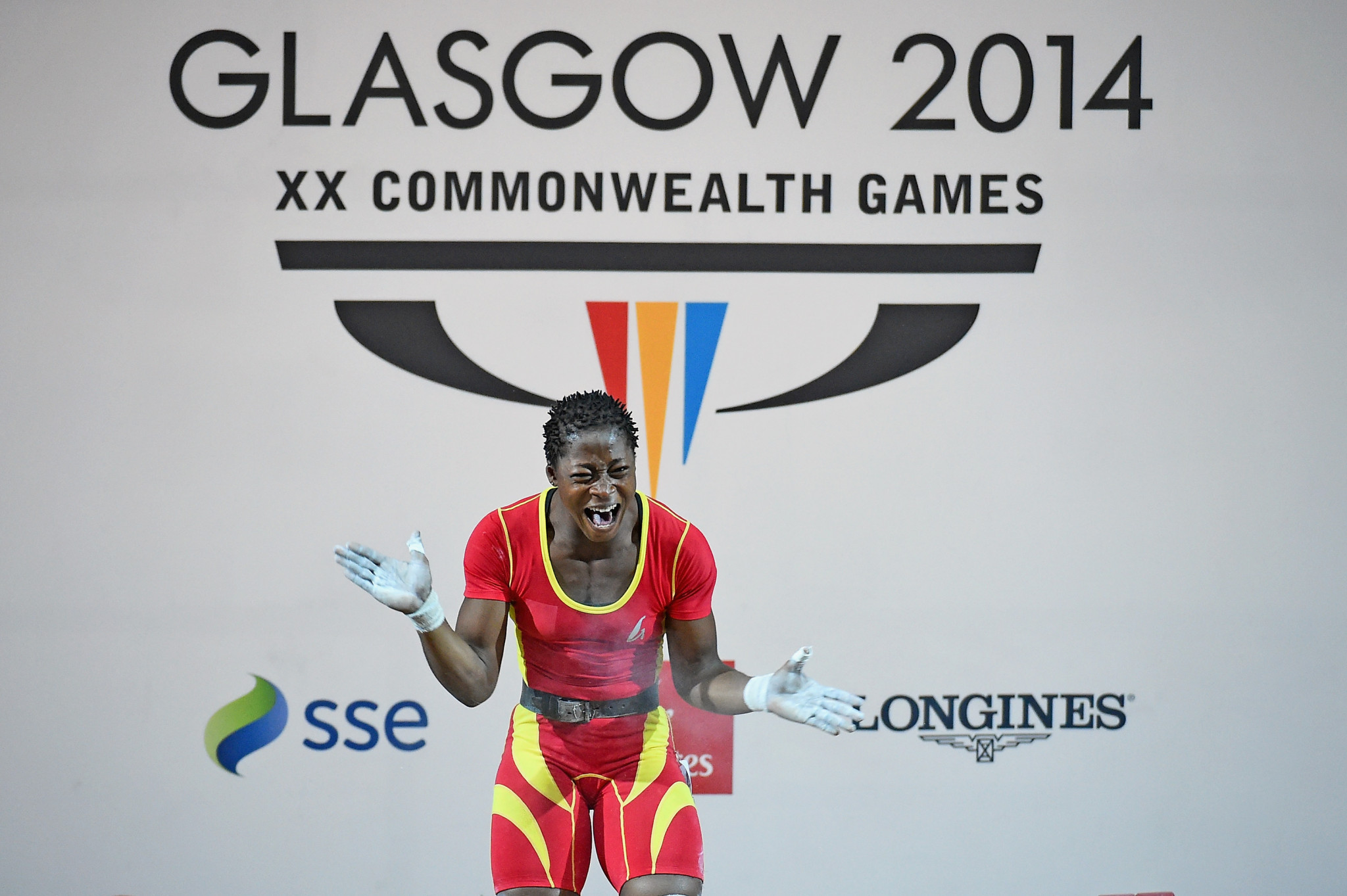 Marie Fegue earned Cameroon's only gold medal at Glasgow 2014 ©Getty Images