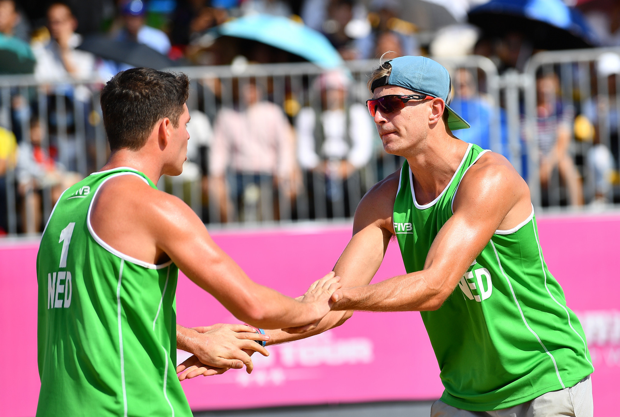 Dutch qualifiers Dirk Boehle and Steven Van de Velde caused a major upset in China today ©FIVB