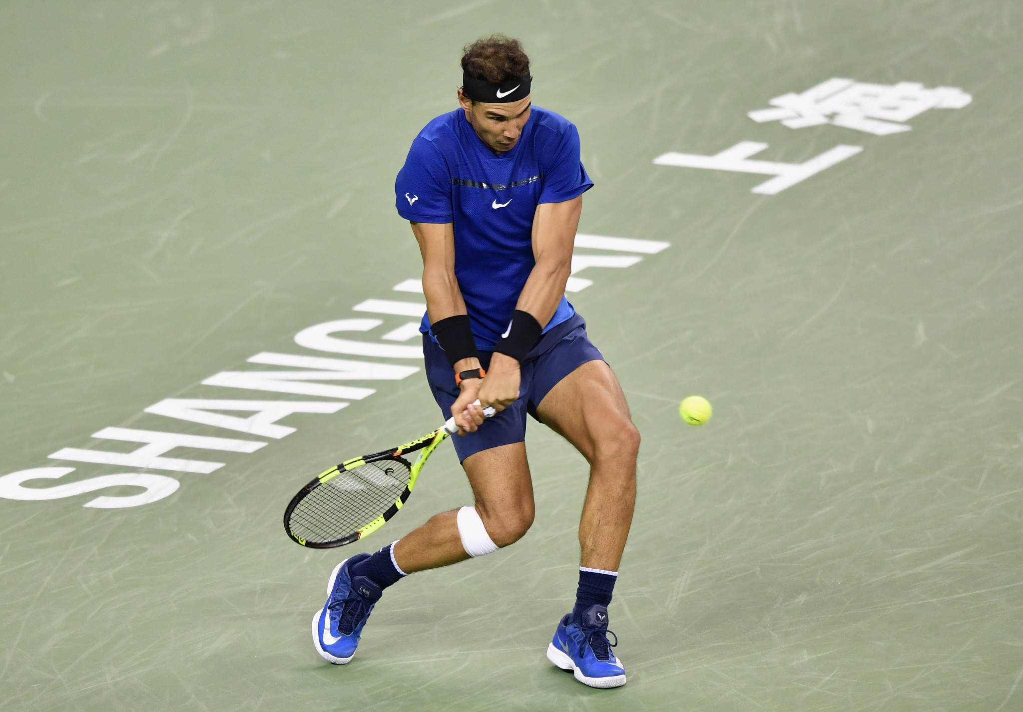 World number one Rafael Nadal was outclassed by Roger Federer in the final of the Shanghai Masters ©Getty Images