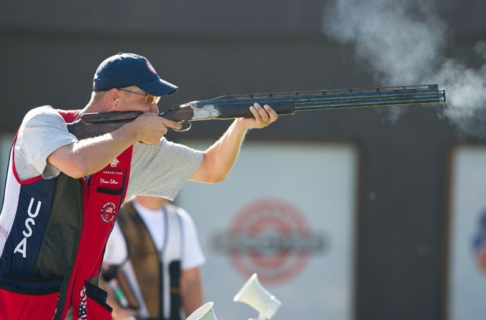 2008 Olympic champion of American returned to the top of the podium with gold in the men's double trap event