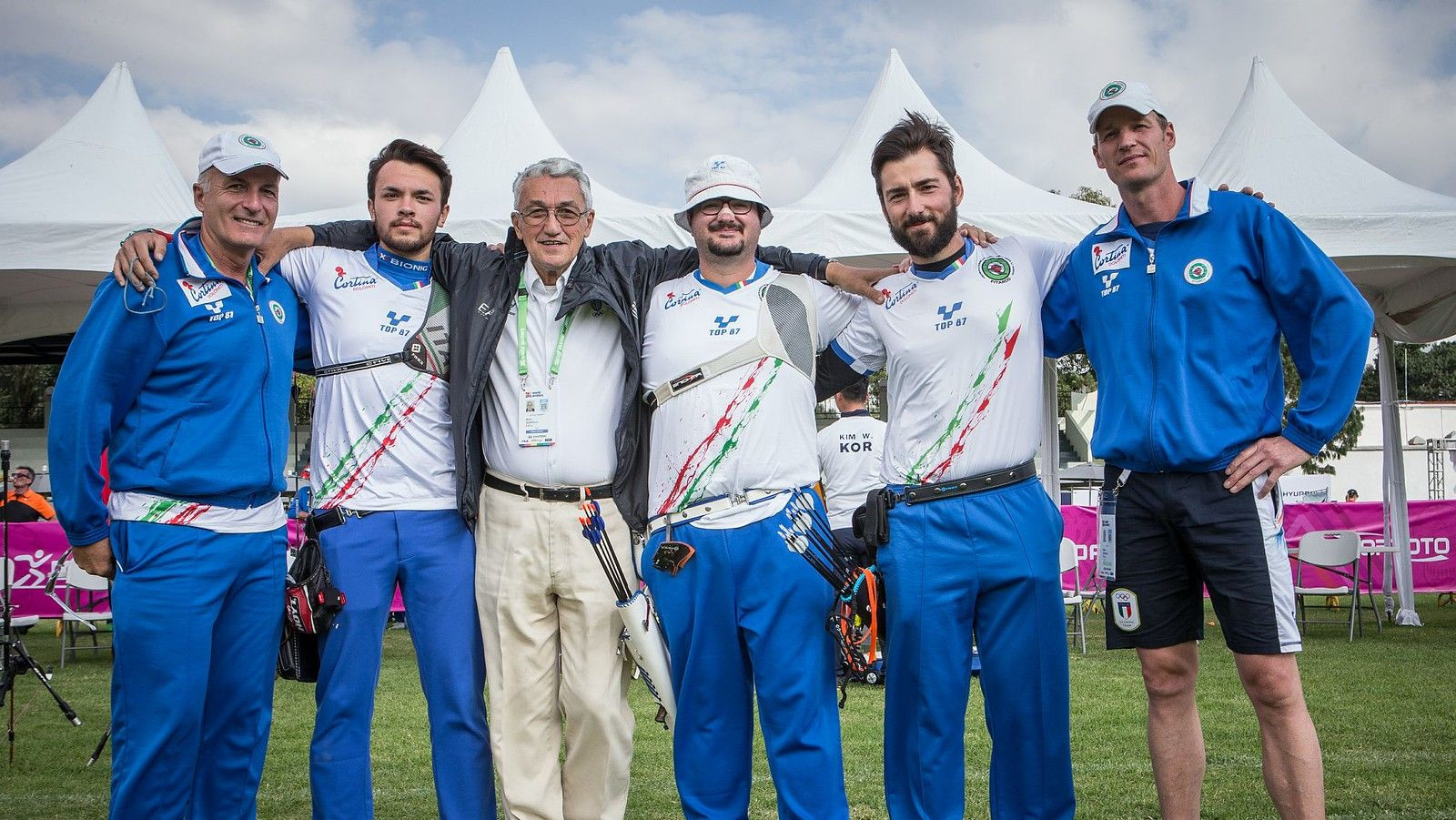 Italy, pictured, will play France in the men's team recurve final ©World Archery