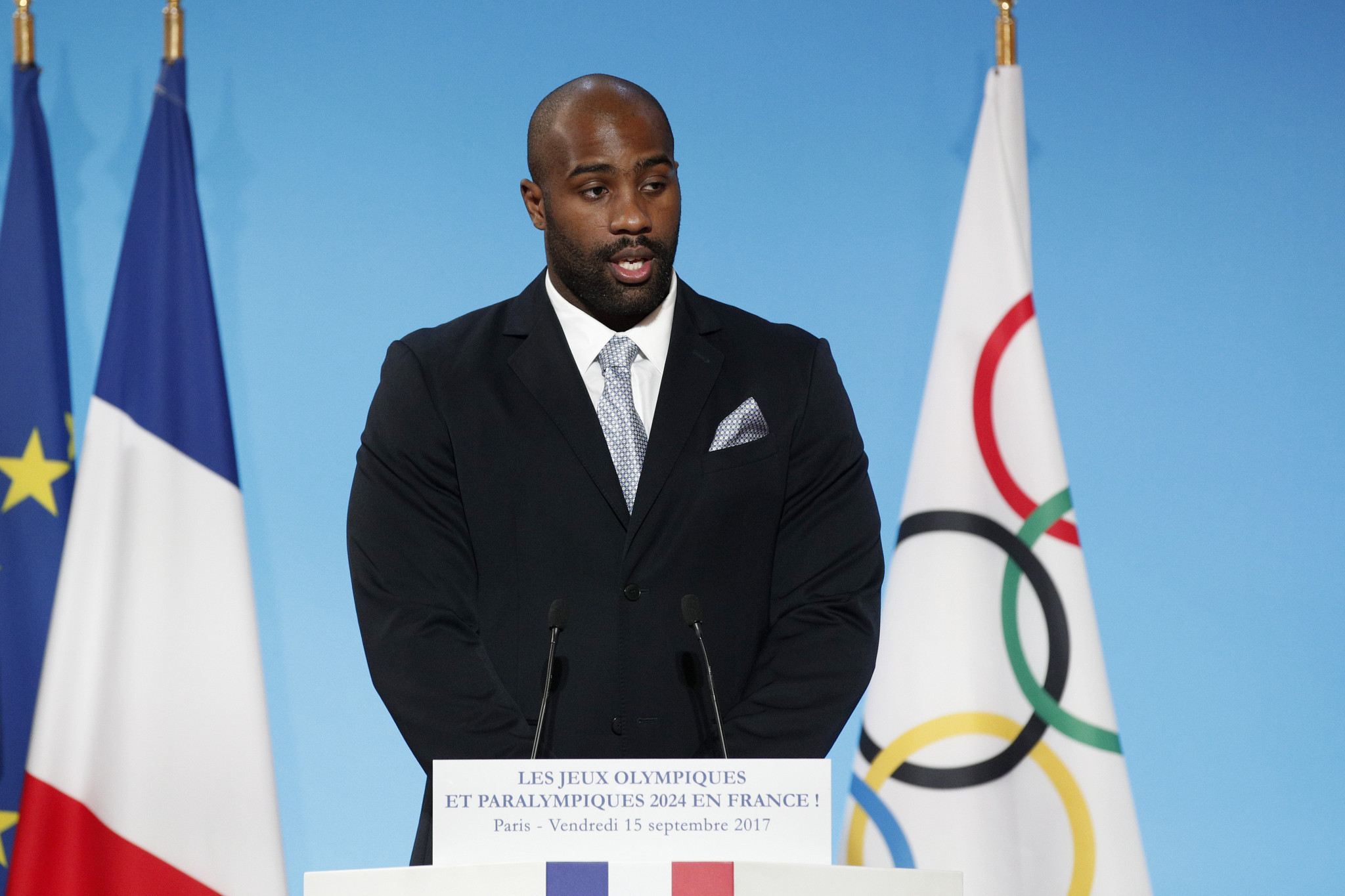 Teddy Riner has been re-elected as chairman of the IJF Athlete Commission ©Getty Images
