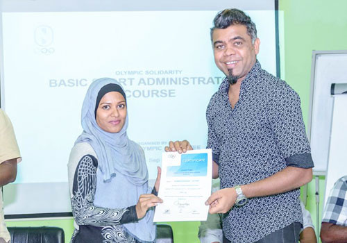 Maldives Olympic Committee hold sports administrators course