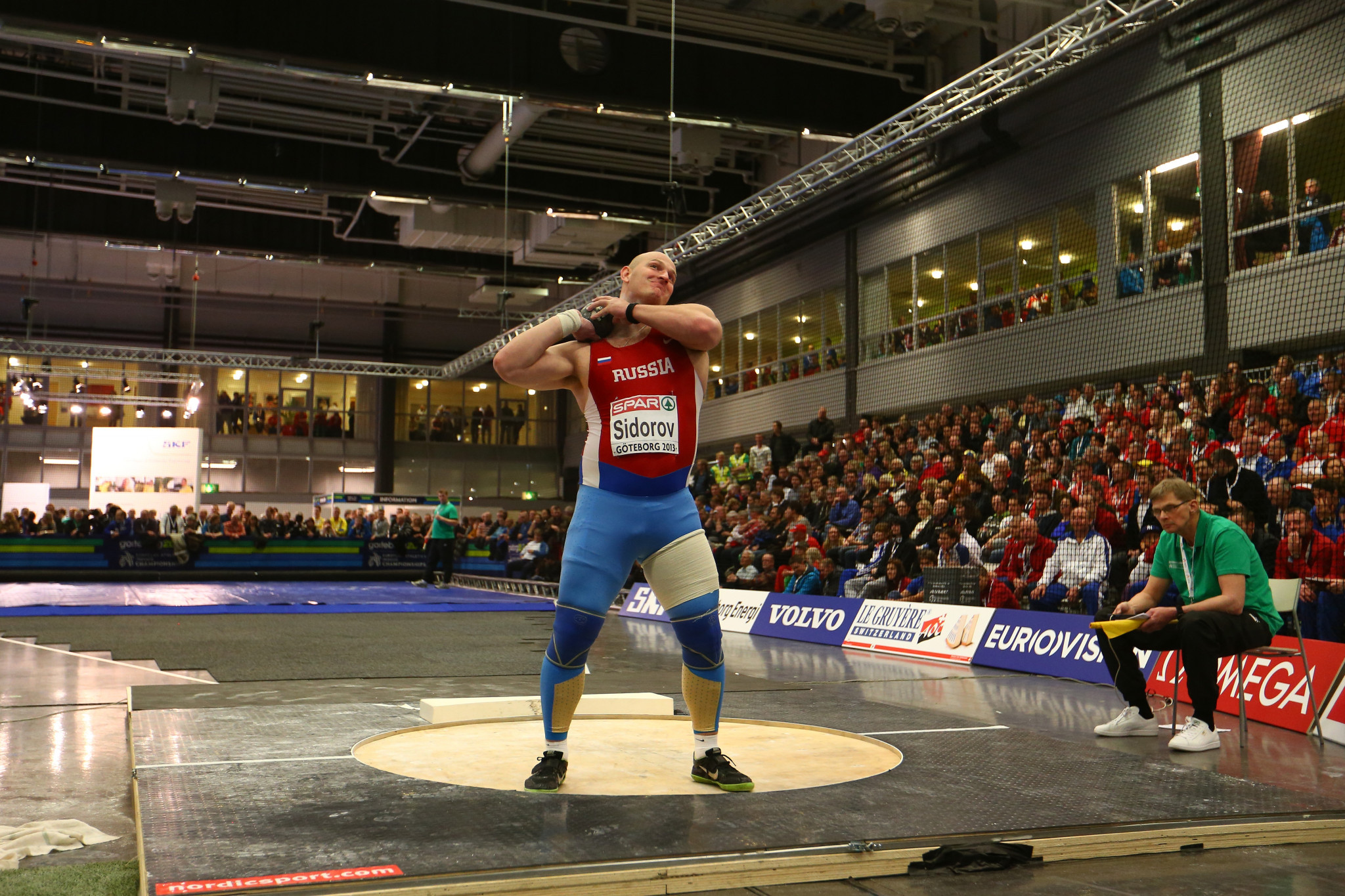 Russian shot putter Maksim Sidorov has been given a one-year suspension ©Getty Images