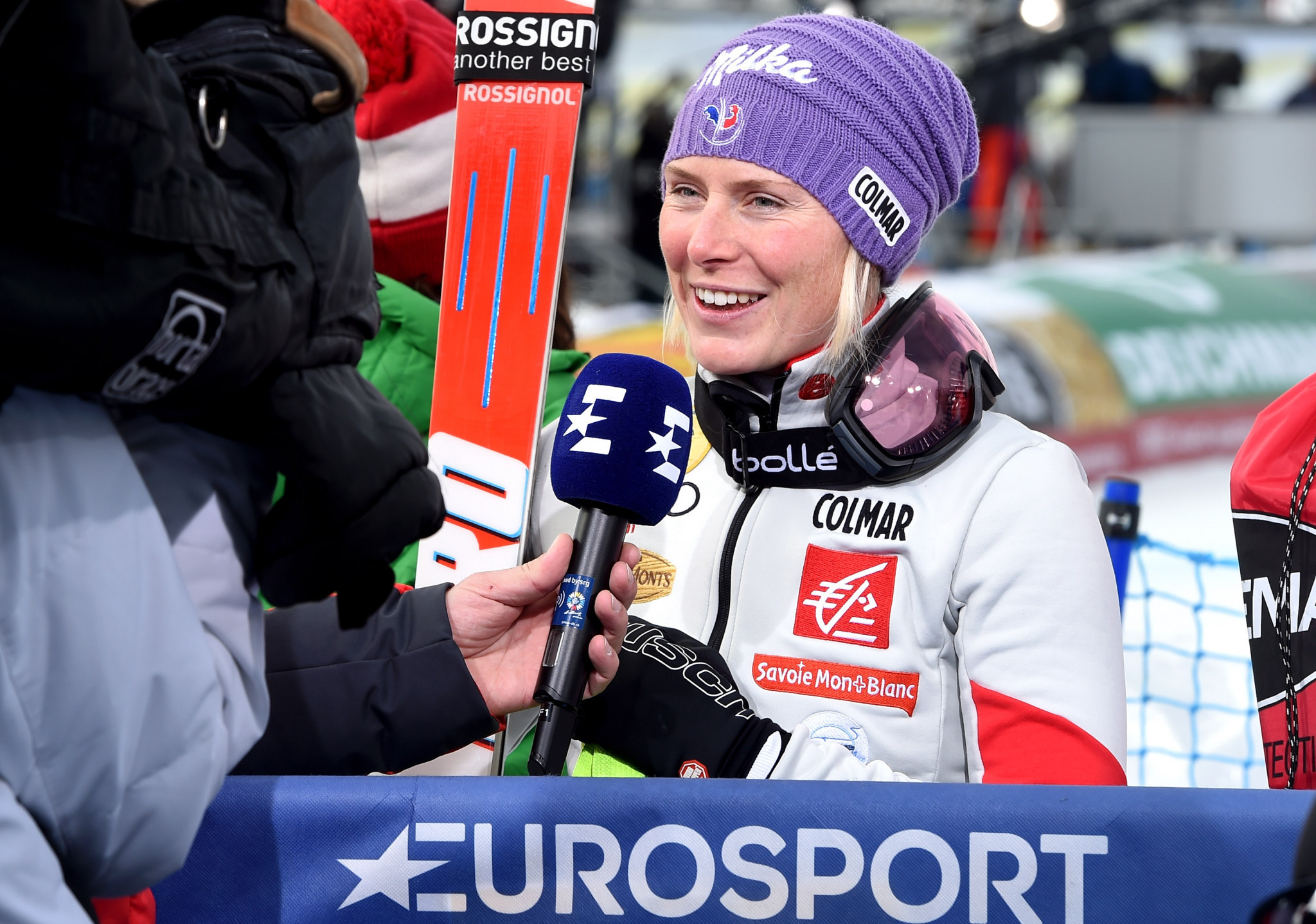Eurosport in action at this year's FIS World Championships in St Moritz ©Eurosport