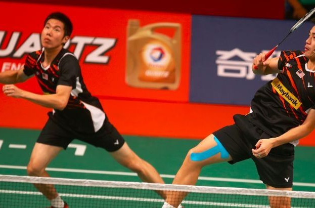 Shin Baek Choel and Ko Sung Hyun's title defence lasted only two rounds after they suffered a surprise defeat at the Badminton World Championships ©BWF
