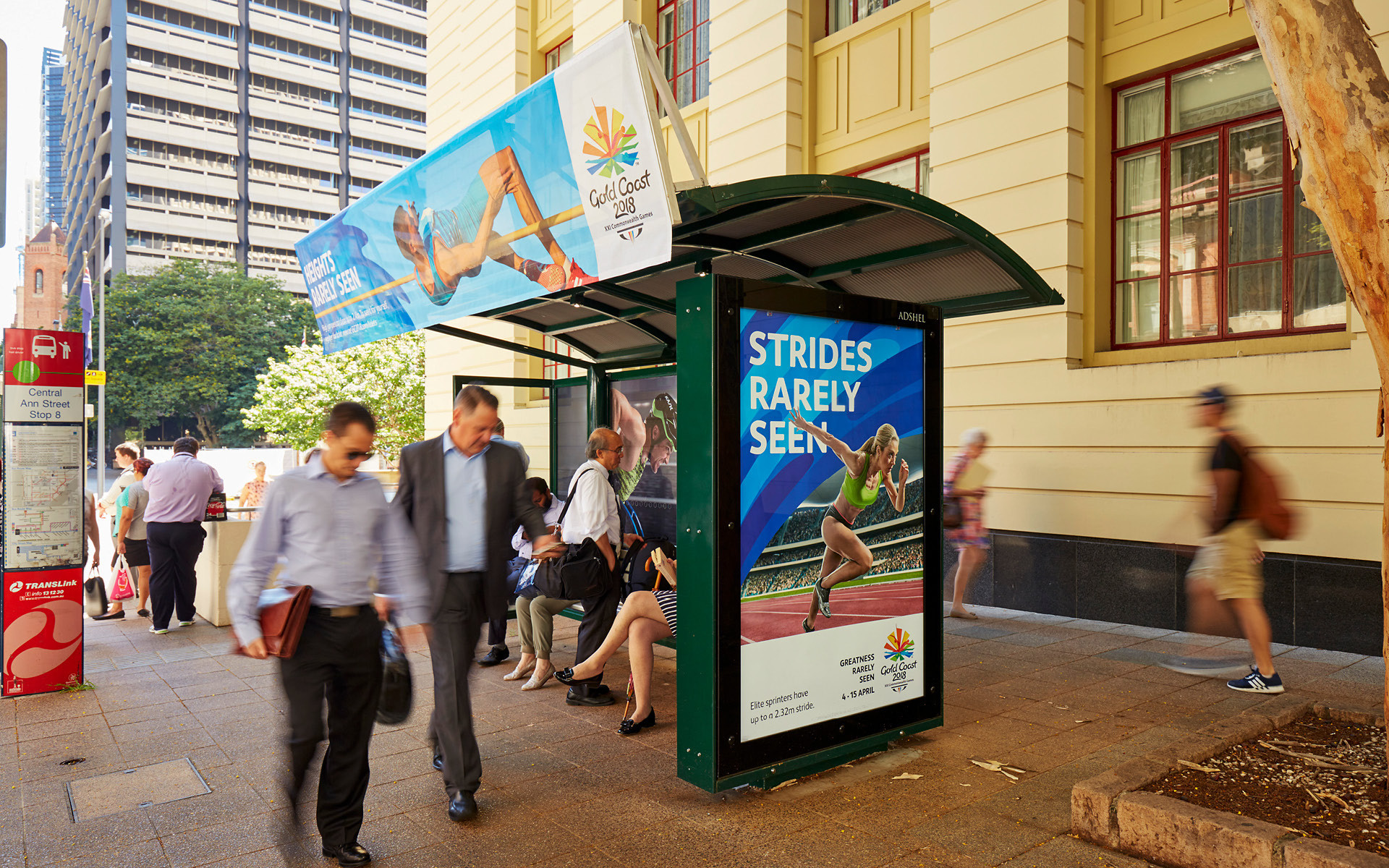 A big advertising campaign has been taking place in the Gold Coast to promote next year's Commonwealth Games ©Adshel