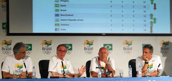 Edson Menezes, left, is a close ally of Rio 2016 President Carlos Nuzman, second left, who is now facing corruption charges linked to the Brazilian city's successful bid eight years ago ©COB