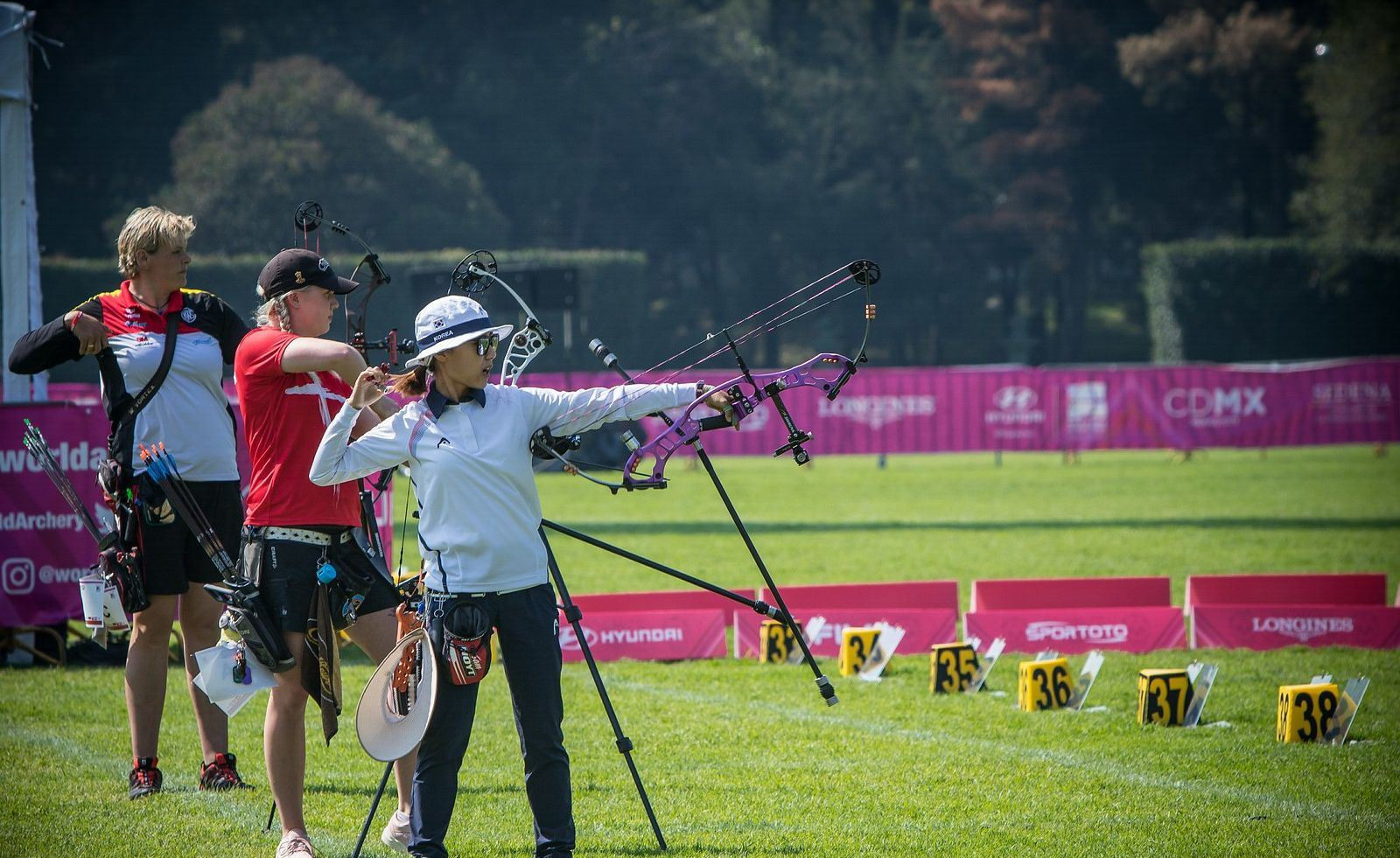 The line-up for the women's compound final was also determined today ©World Archery