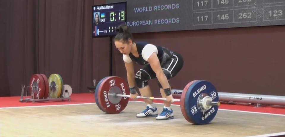 Ukraine's Hanna Panova was controversially pipped for the gold medal in the 69kg category at the European Junior and Under-23 Championships ©Ukrainian Weightlifting Federation 