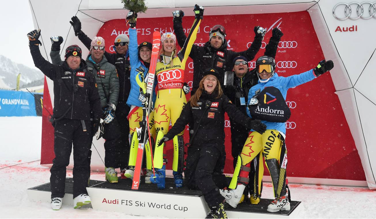 A group of Canadian participants in the FIS Ski World Cup ©Alpine Canada