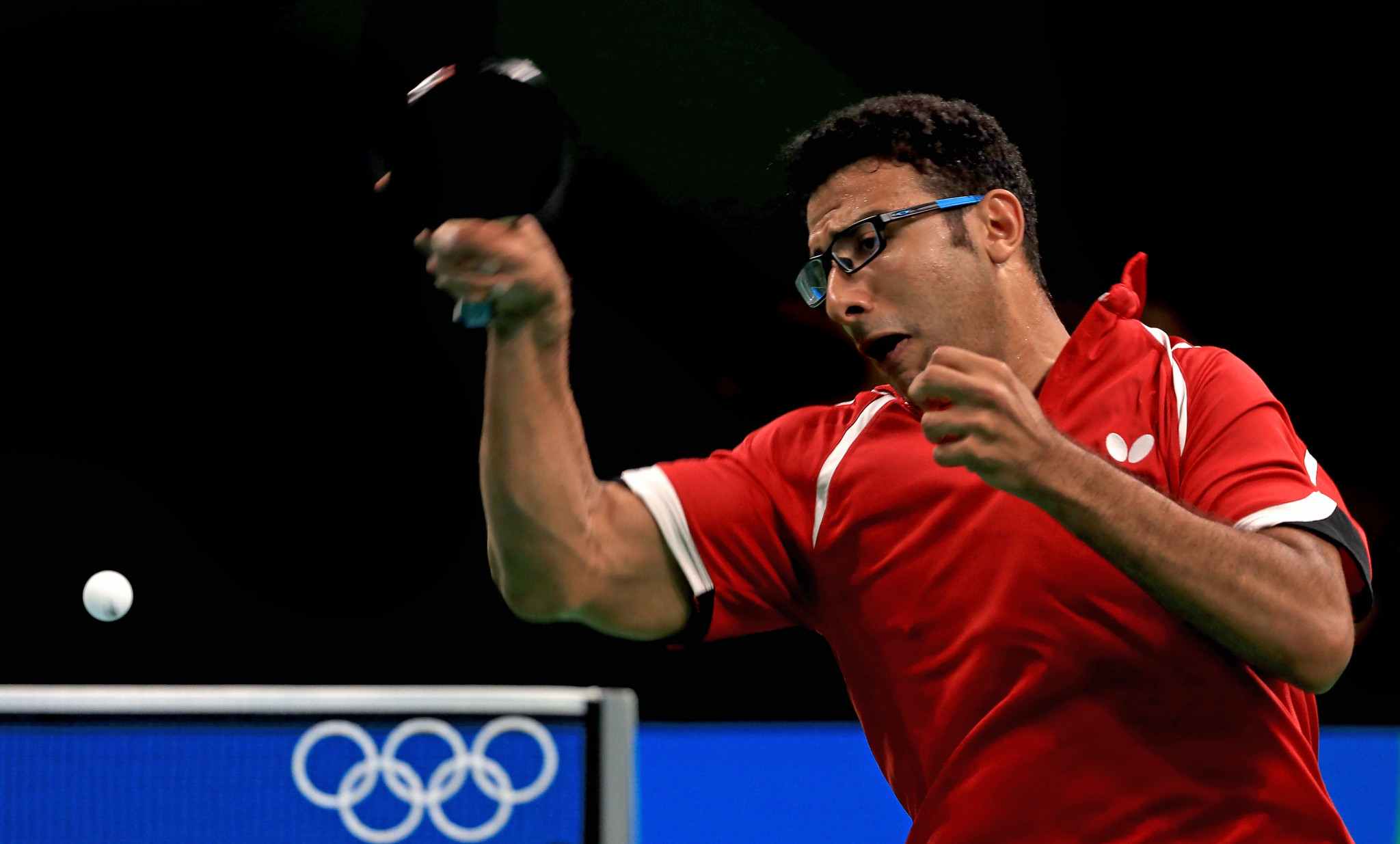 Omar Assar, pictured playing at the Olympic Games last year, ensured Africa did enjoy opening day success ©Getty Images