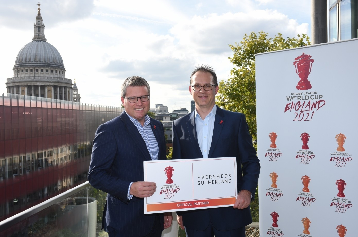 Eversheds Sutherland have signed up as the first official partner of the 2021 Rugby League World Cup in England ©RFL