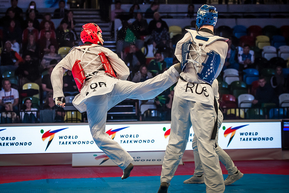 South Korea’s In Kyo-Don beat Russia’s Rafail Aiukaev to secure the men’s over 80kg crown ©World Taekwondo