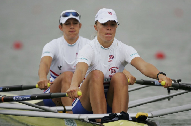 Anna Watkins - then Anna Bebington - pictured (right) with double sculls partner Annie Vernon at the 2006 World Rowing Championships on Eton Dorney Lake  ©Getty Images