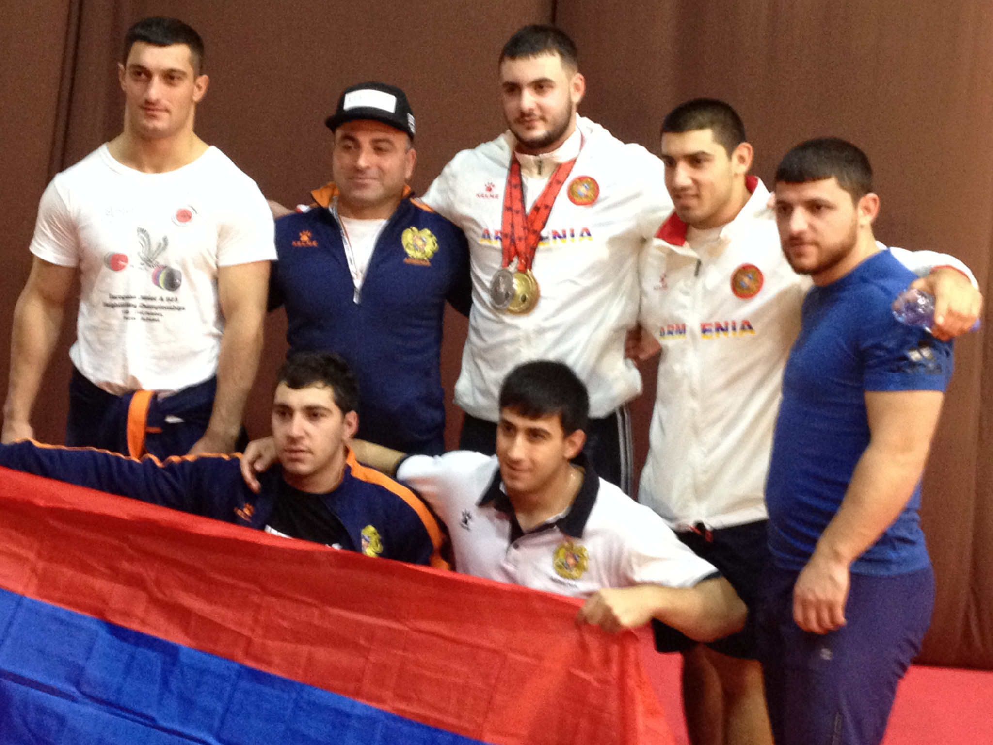 Armenia's Simon Martirosyan, who won a silver medal at Rio 2016, and his compatriot Gor Minasyan were among their country's three medallists at Durres today ©ITG
