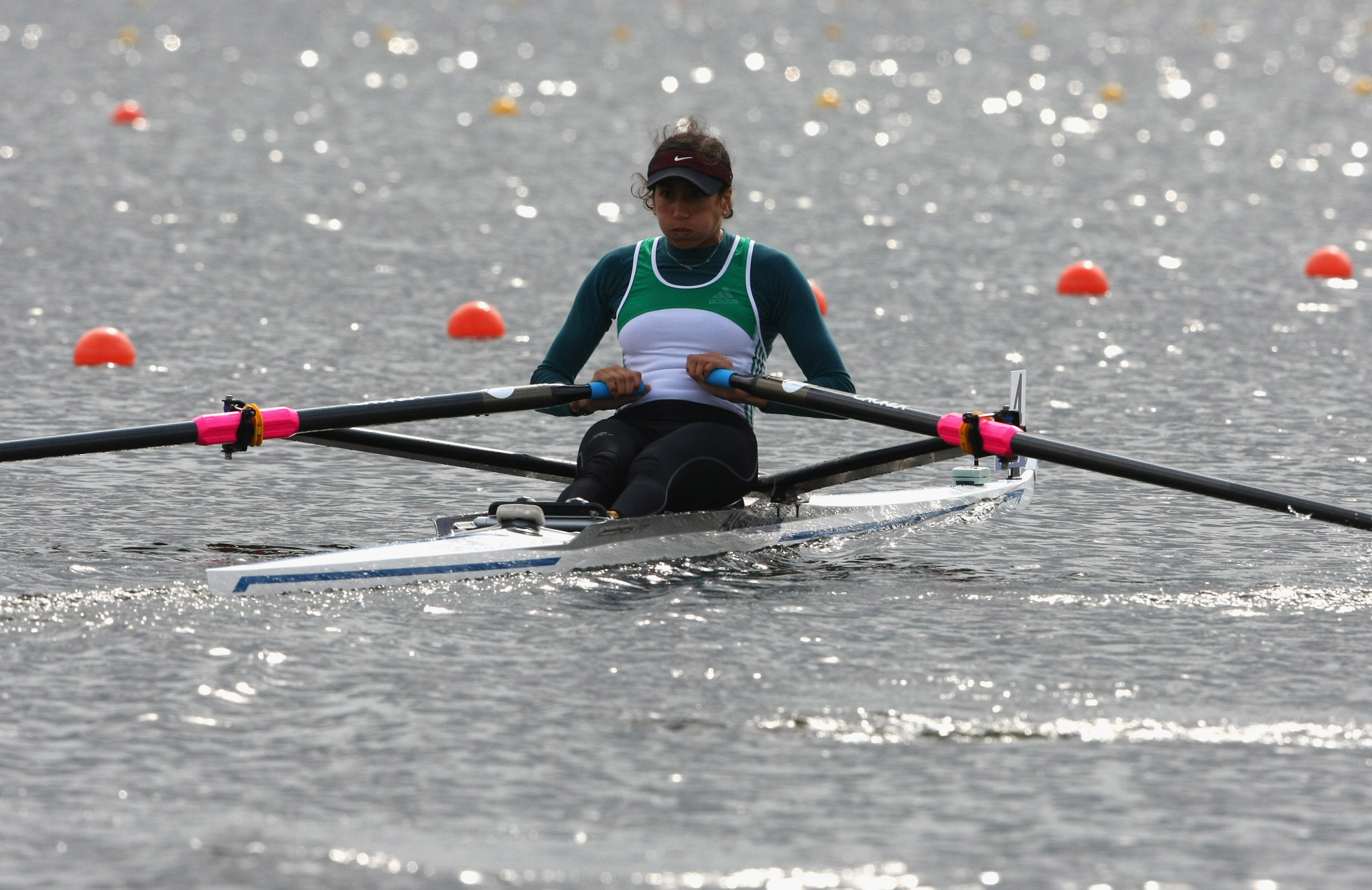 Amina Rouba won the women's single sculls event today ©Getty Images