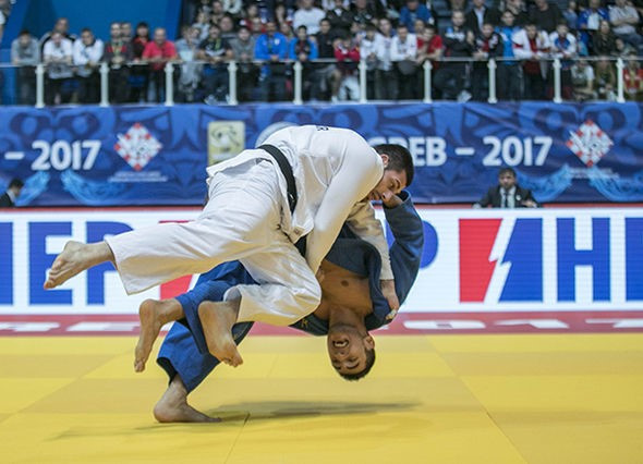 Zelym Kotsoiev increased Azerbaijan's gold medal tally to two with victory in the men's under 100kg category ©IJF