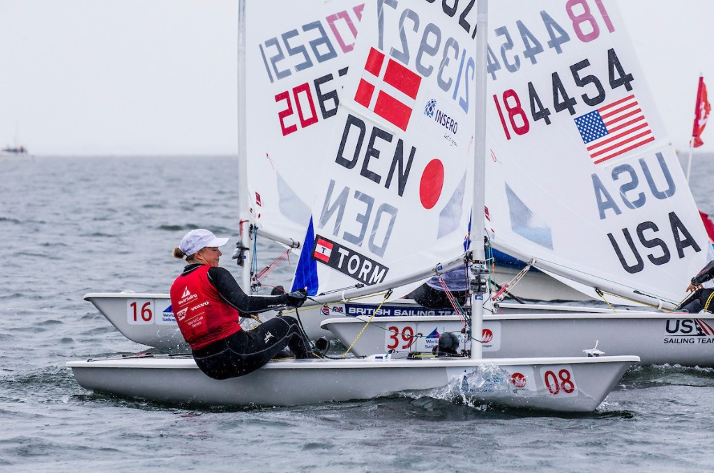 Olympic bronze medallist Anne-Marie Rindom claimed gold in the laser radial class ©World Sailing