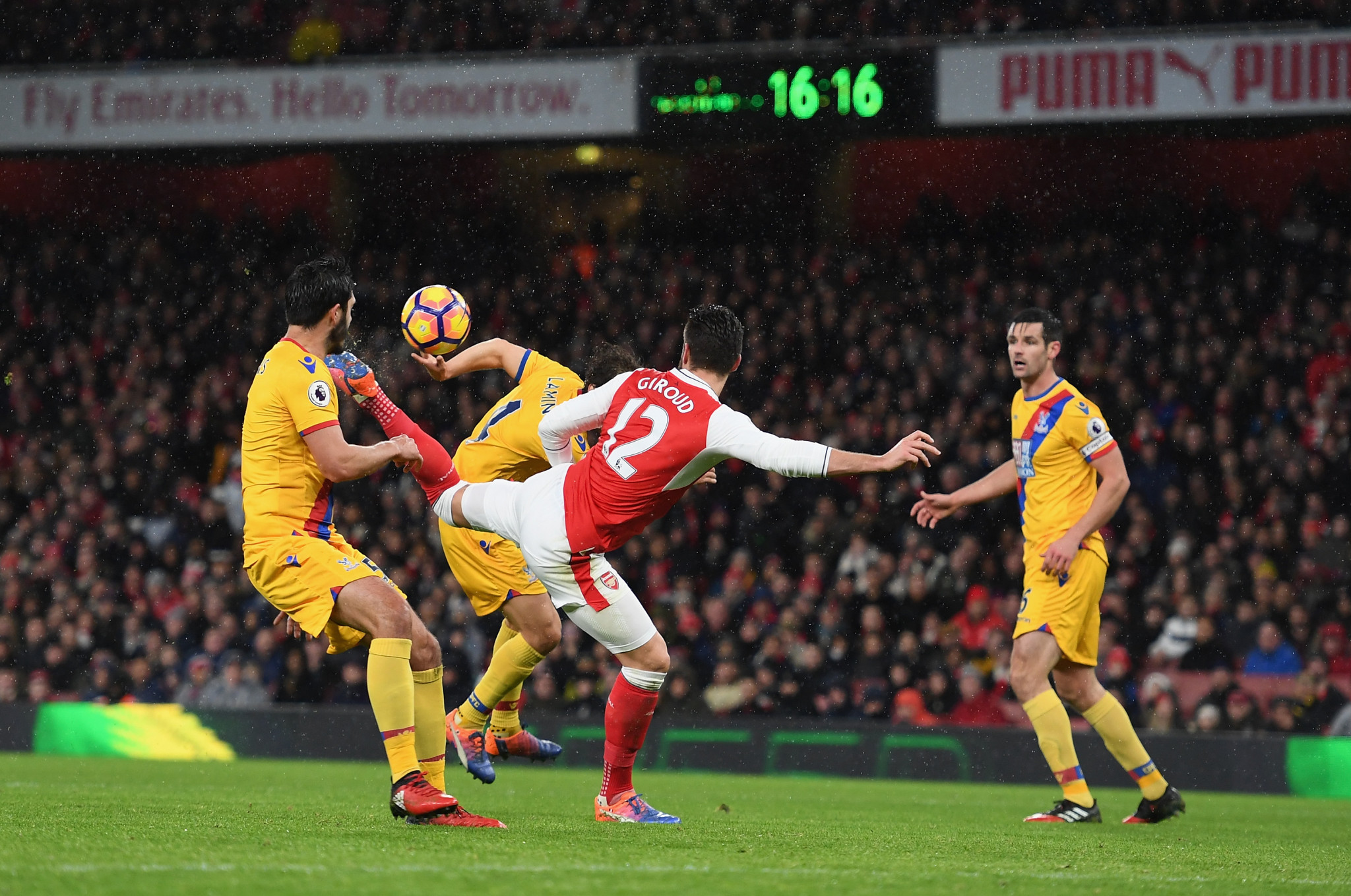 Olivier Giroud has been nominated for the Puskas award for the best goal of the year ©Getty Images