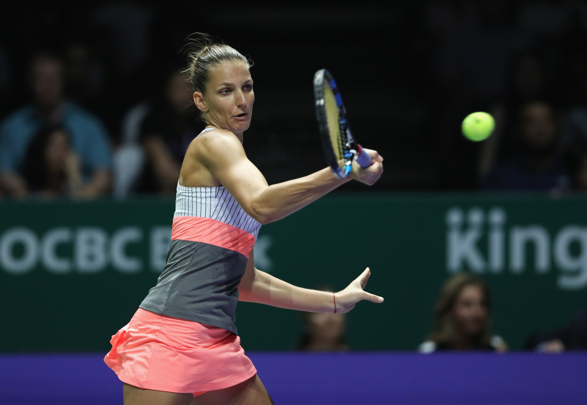 The Czech Republic's Karolina Pliskova was a winner at the WTA Finals in Singapore today ©Getty Images