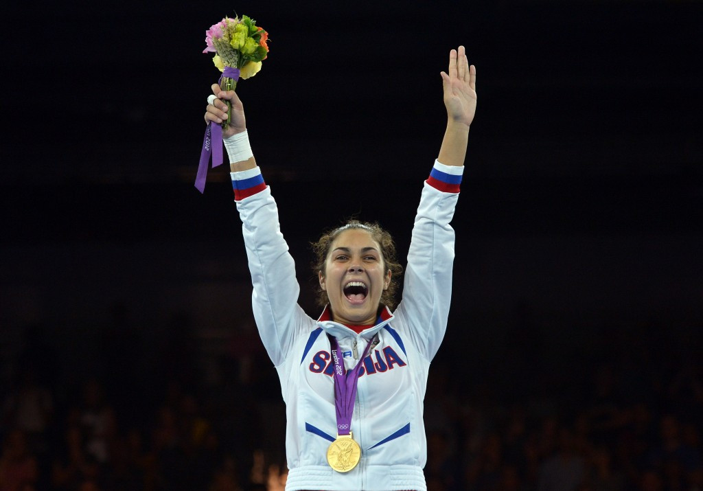  Milica Mandiz of Serbia is one of eight Olympic champions to be competing in Moscow this weekend