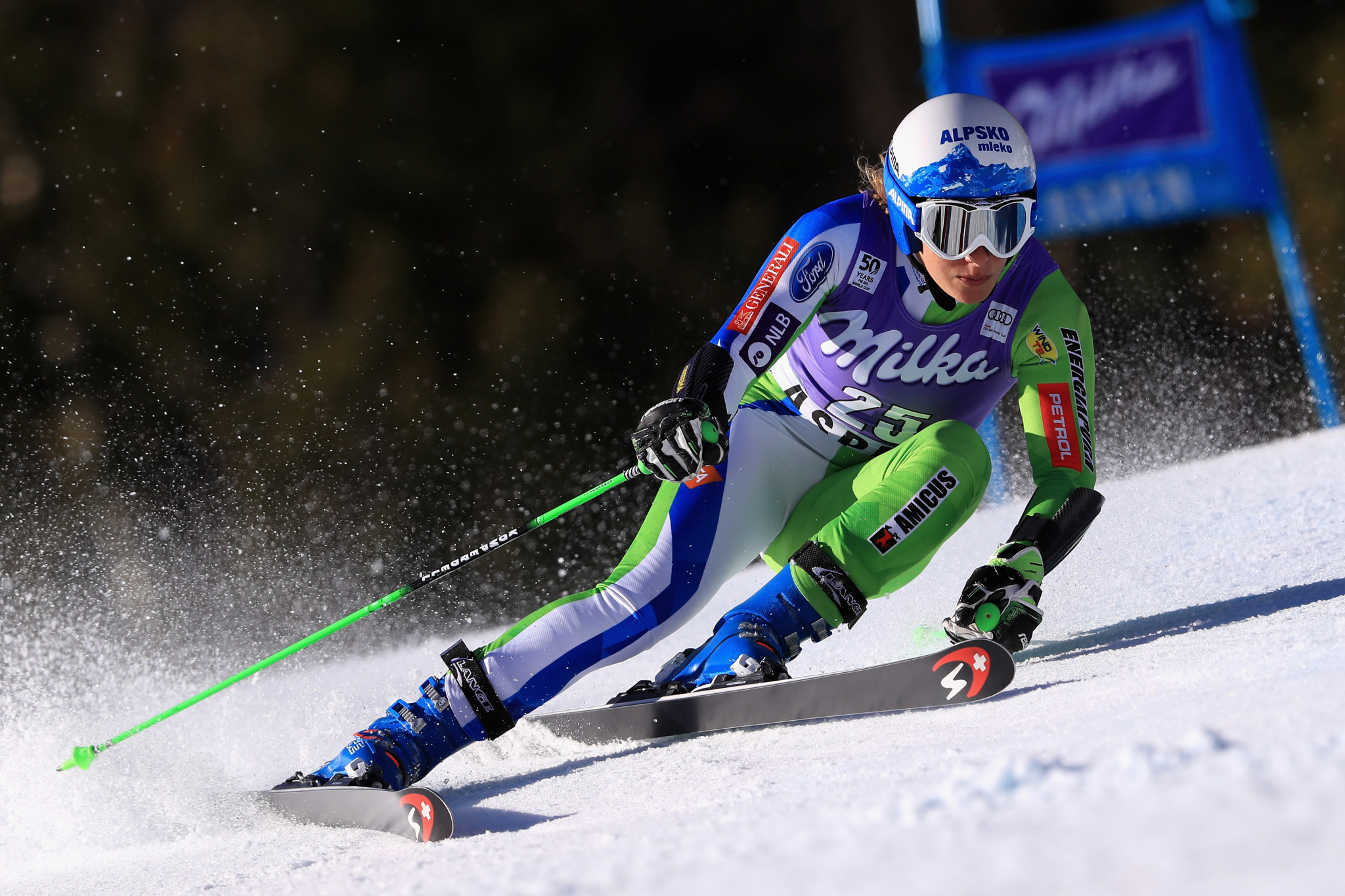 Reigning world downhill champion Ilka Štuhec of Slovenia is set to miss the 2018 Winter Olympic Games in Pyeongchang through injury ©Getty Images