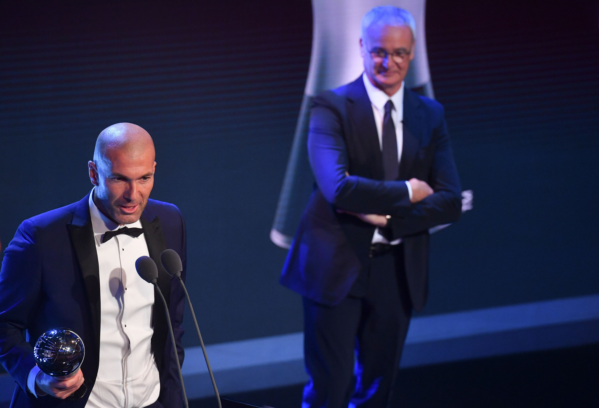 Zinédine Zidane won the Men's Coach of the Year prize ©Getty Images