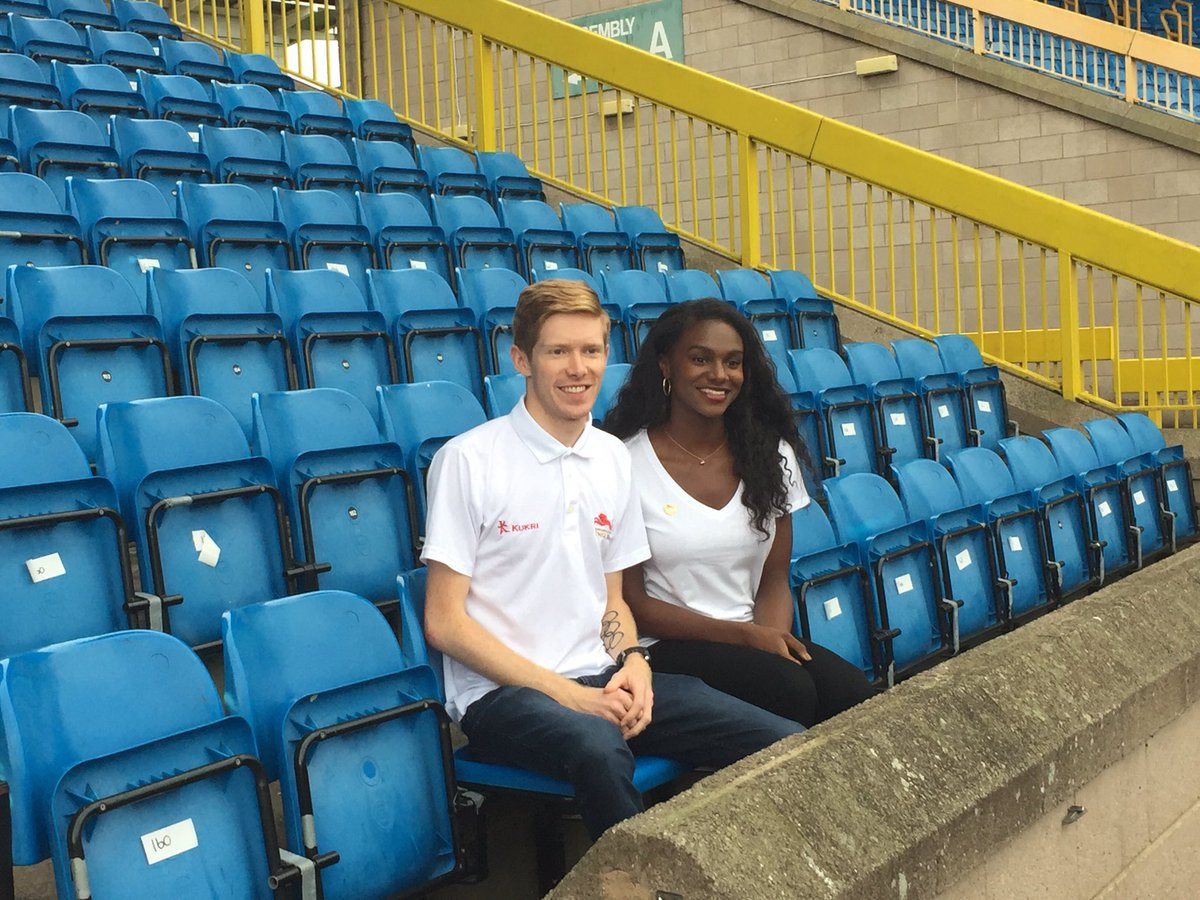Sprinter Dina Asher-Smith, right, and race-walker Tom Bosworth, left, were among those selected today ©Twitter