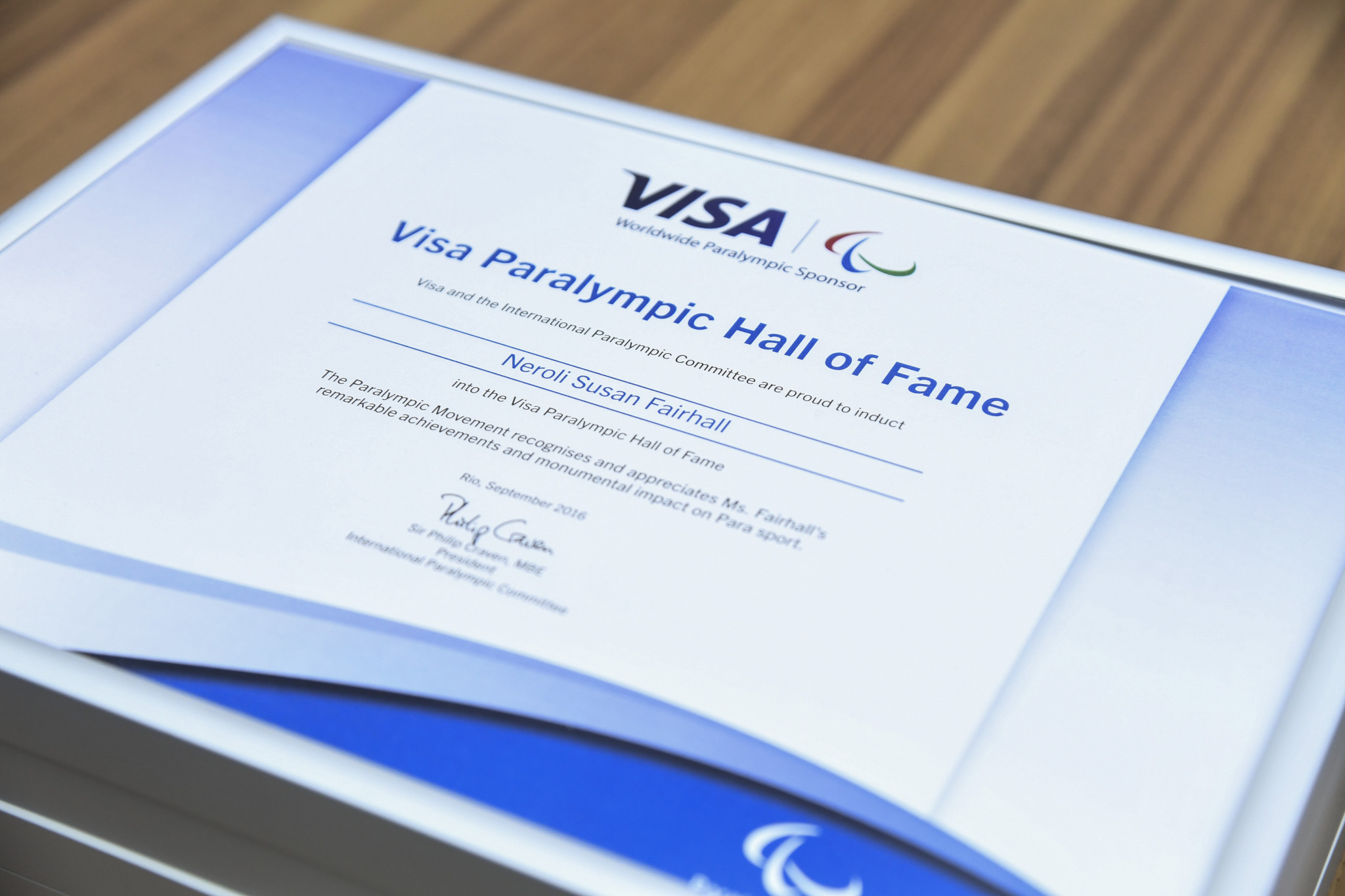 Visa has supported Paralympic sport since 2003, including initiatives such as the Hall of Fame ©Getty Images