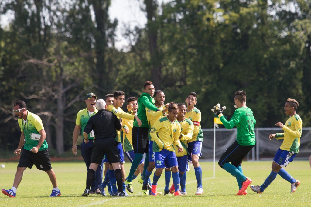 Brazil sealed their spot in the semi-finals of the U19 CP World Football Championships with a 7-0 thrashing of The Netherlands