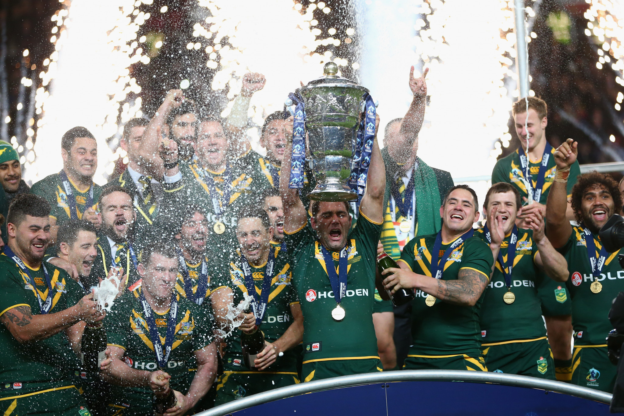 Australia beat New Zealand 34-2 in the final in Manchester in England in 2013 ©Getty Images