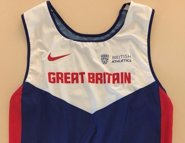 Greg Rutherford tweeted this image of his Team GB shirt for the IAAF Championships and said the decision not to have a Union flag on it was 'stupid' 