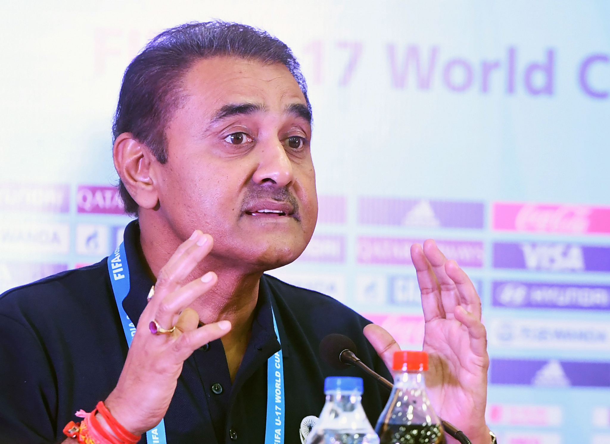 All India Football Federation President Praful Patel said a bid has been lodged for the country to host the 2019 FIFA Under-20 World Cup ©Getty Images