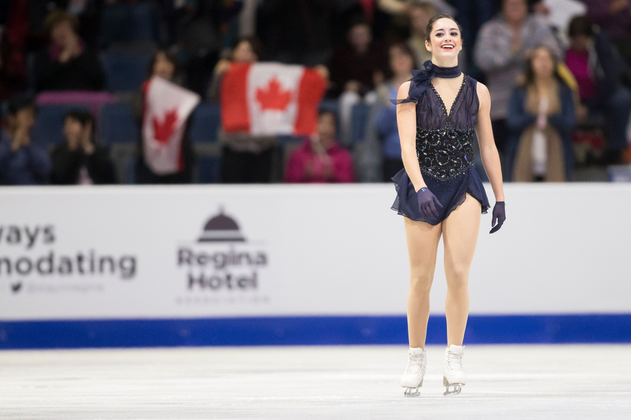 Kaetlyn Osmond of Canada produced a good performance in the ladies singles event ©Getty Images