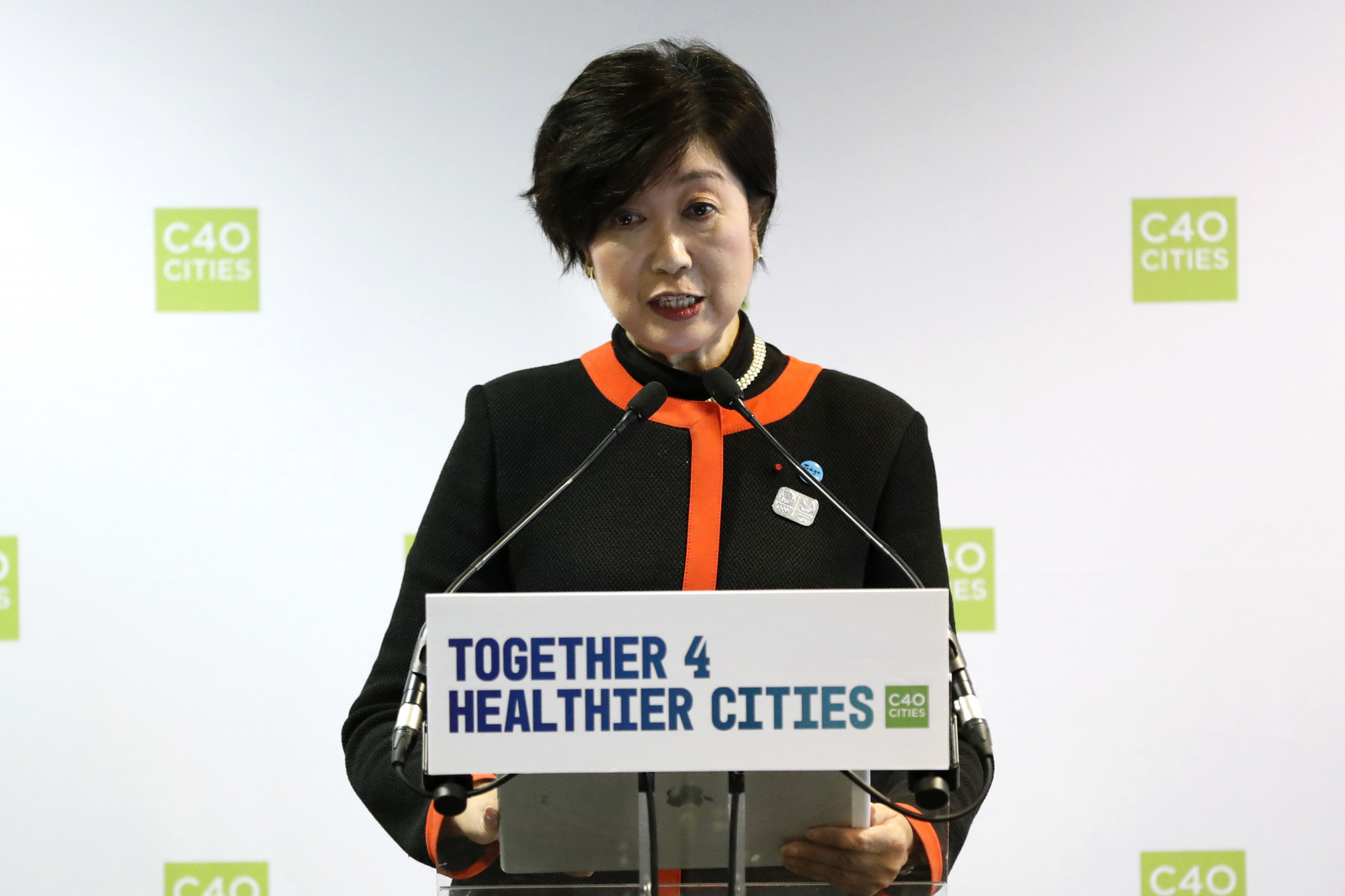 Tokyo Governor Yuriko Koike confirmed the plan at the C40 Cities Climate leadership group ©Getty Images