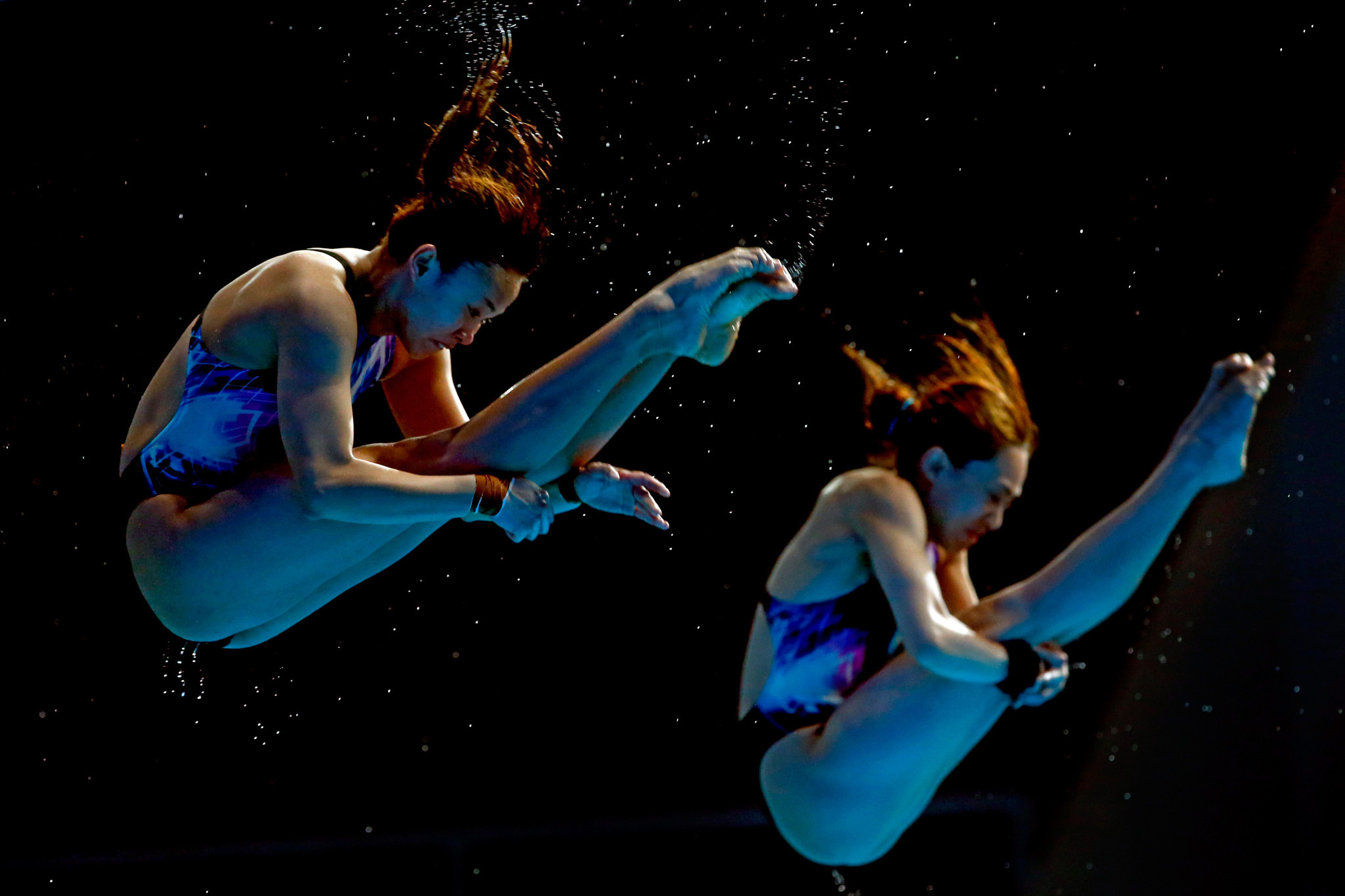 Leong Mun Yee and Pandelela Rinong enjoyed a home victory ©Getty Images