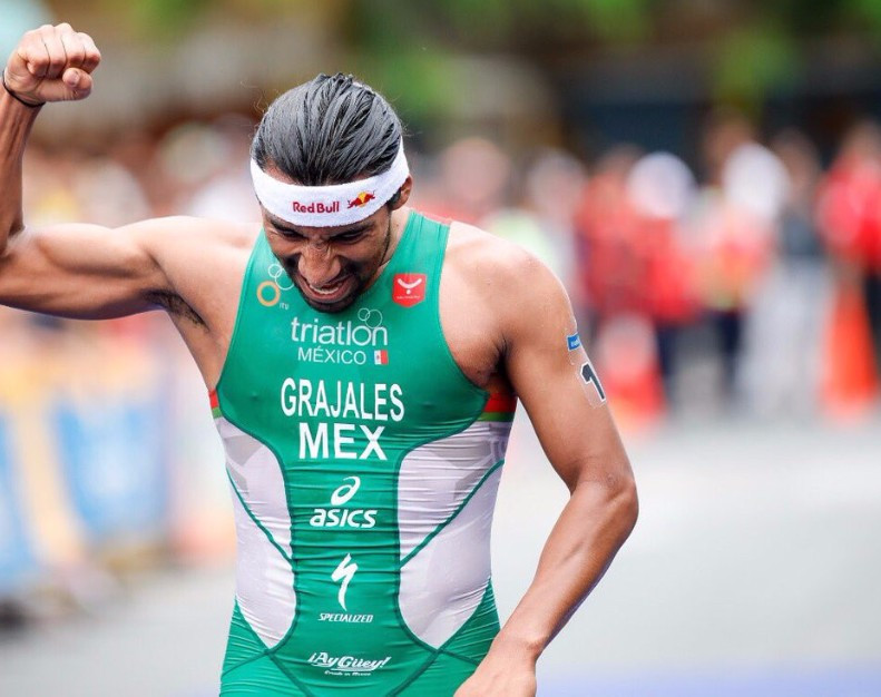 Mexico's Cristanto Grajales won the sprint ITU World Cup today in Ecuador ©ITU/Twitter