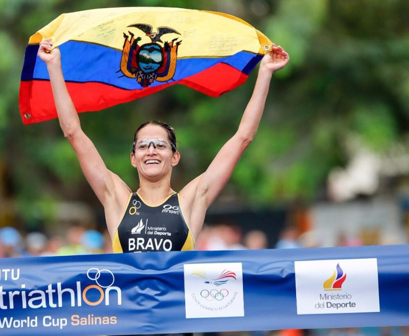 Elizabeth Bravo claimed a home win in Ecuador ©ITU/Twitter
