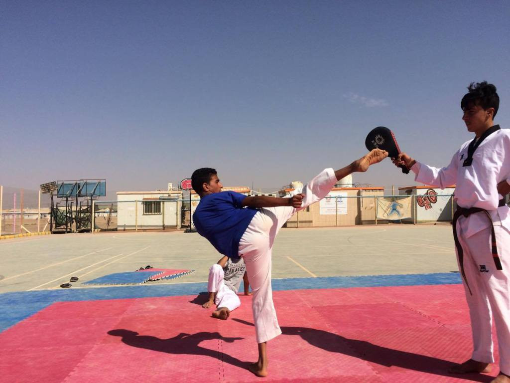 The taekwondo academy at the Kilis refugee camp in Turkey is one of three operated in refugee camps by the Taekwondo Humanitarian Foundation ©Taekwondo Humanitarian Foundation