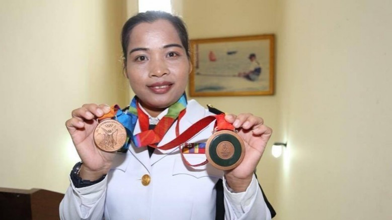 Thailand's Wandee Kameaim who this month received her bronze medal for the 2008 Beijing Olympics ©Thai Amateur Weightlifting Association