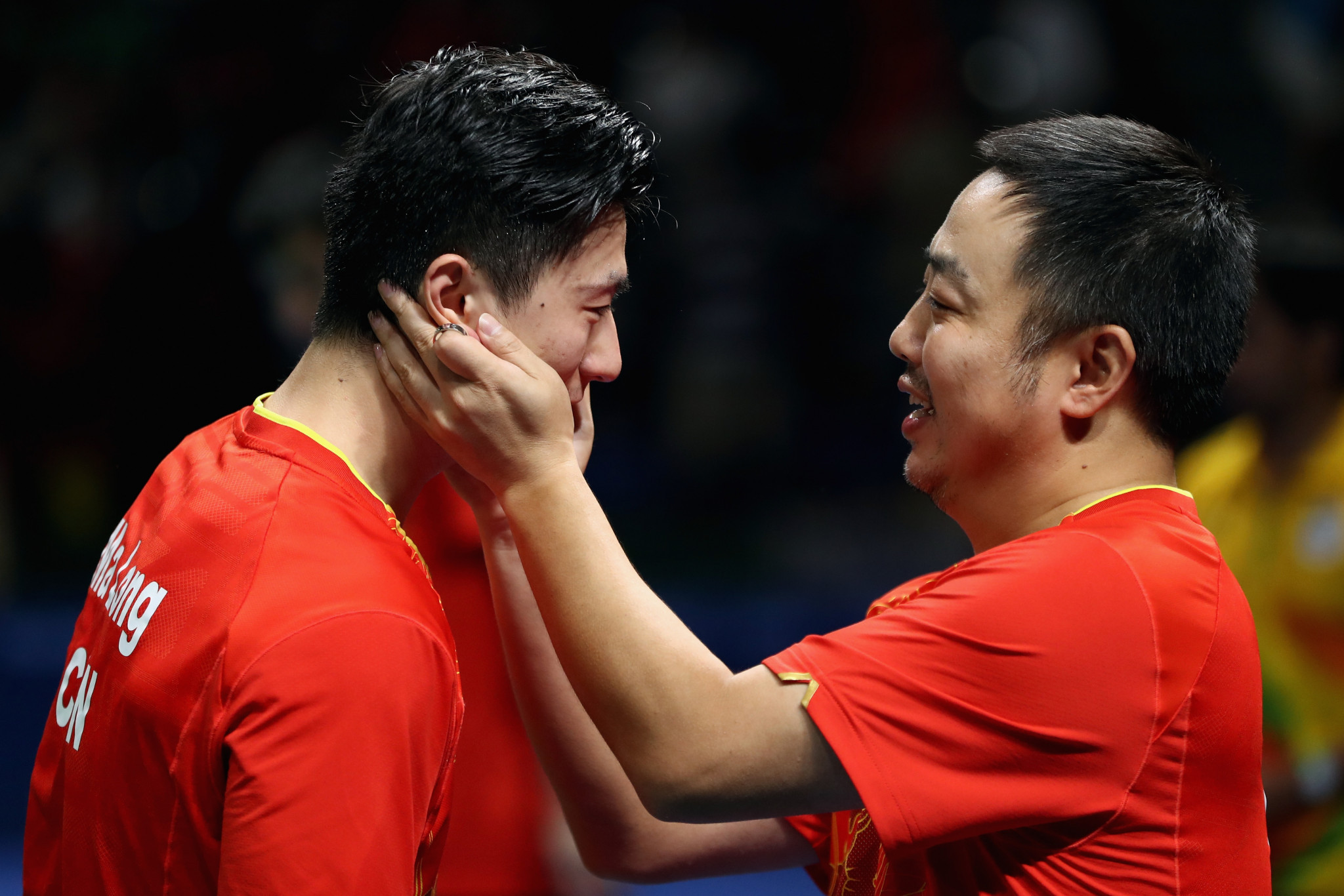 Liu Guoliang, right, pictured with Ma Long during Rio 2016, was removed as China's coach after the World Championships this year, sparking protests from some of the country's top players ©Getty Images