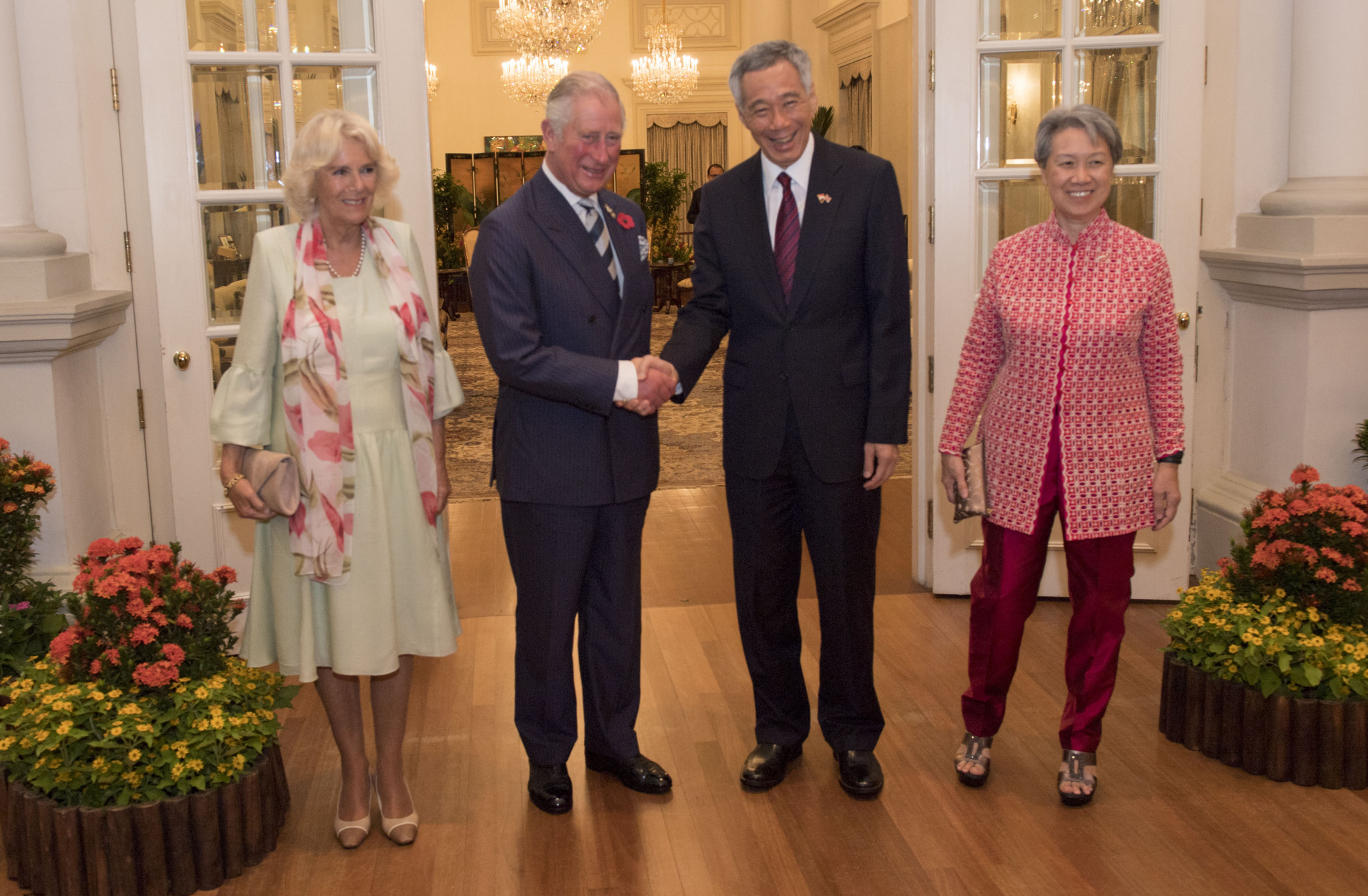 Prince Charles met with Singapore's Prime Minister Lee Hsien Loong.as part of his three day visit ©Getty Images