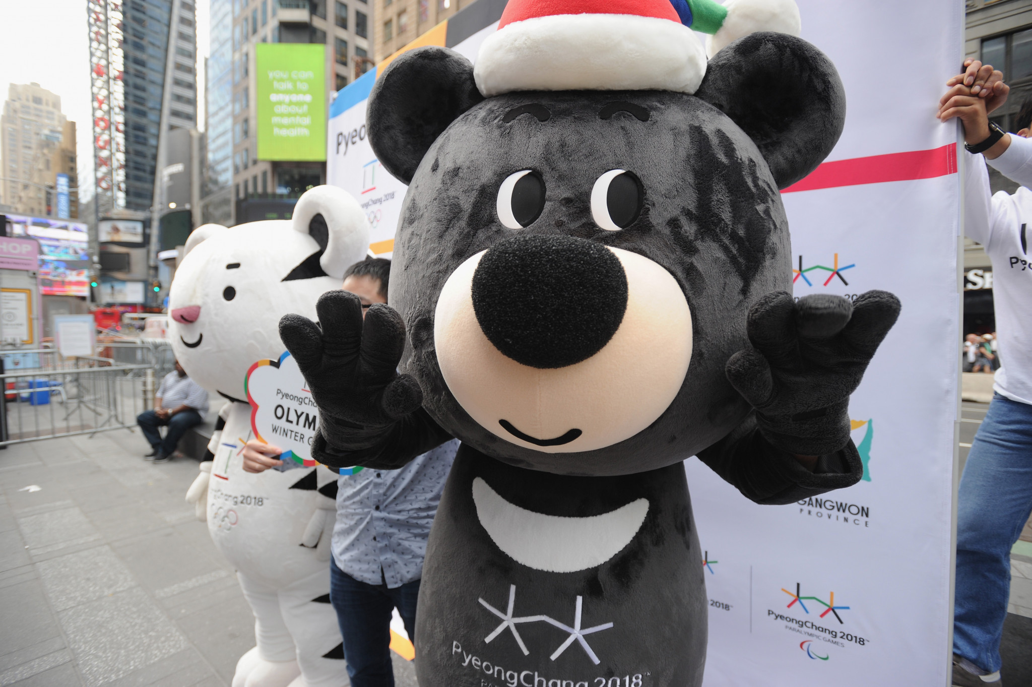 PyeongChang 2018 Olympic Winter Games mascots Soohorang and Bandabi ©Getty Images