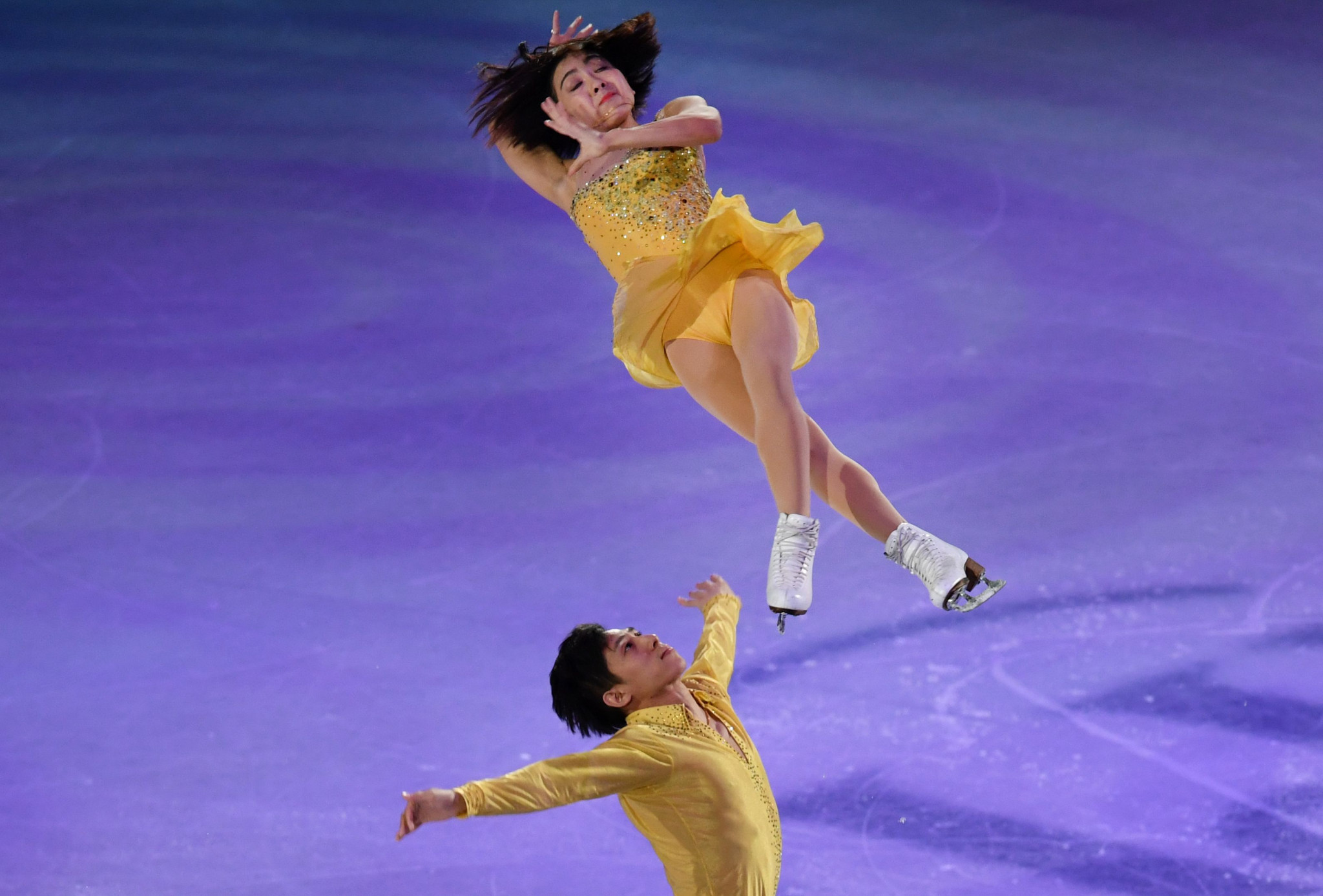 Reigning world pairs champions Wenjing Sui and Cong Han will make their first Grand Prix appearance of the season in Beijing ©Getty Images