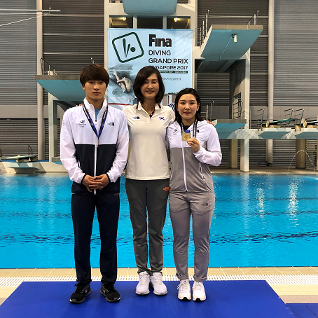 South Korea win both finals on opening day at FINA Diving Grand Prix in Singapore