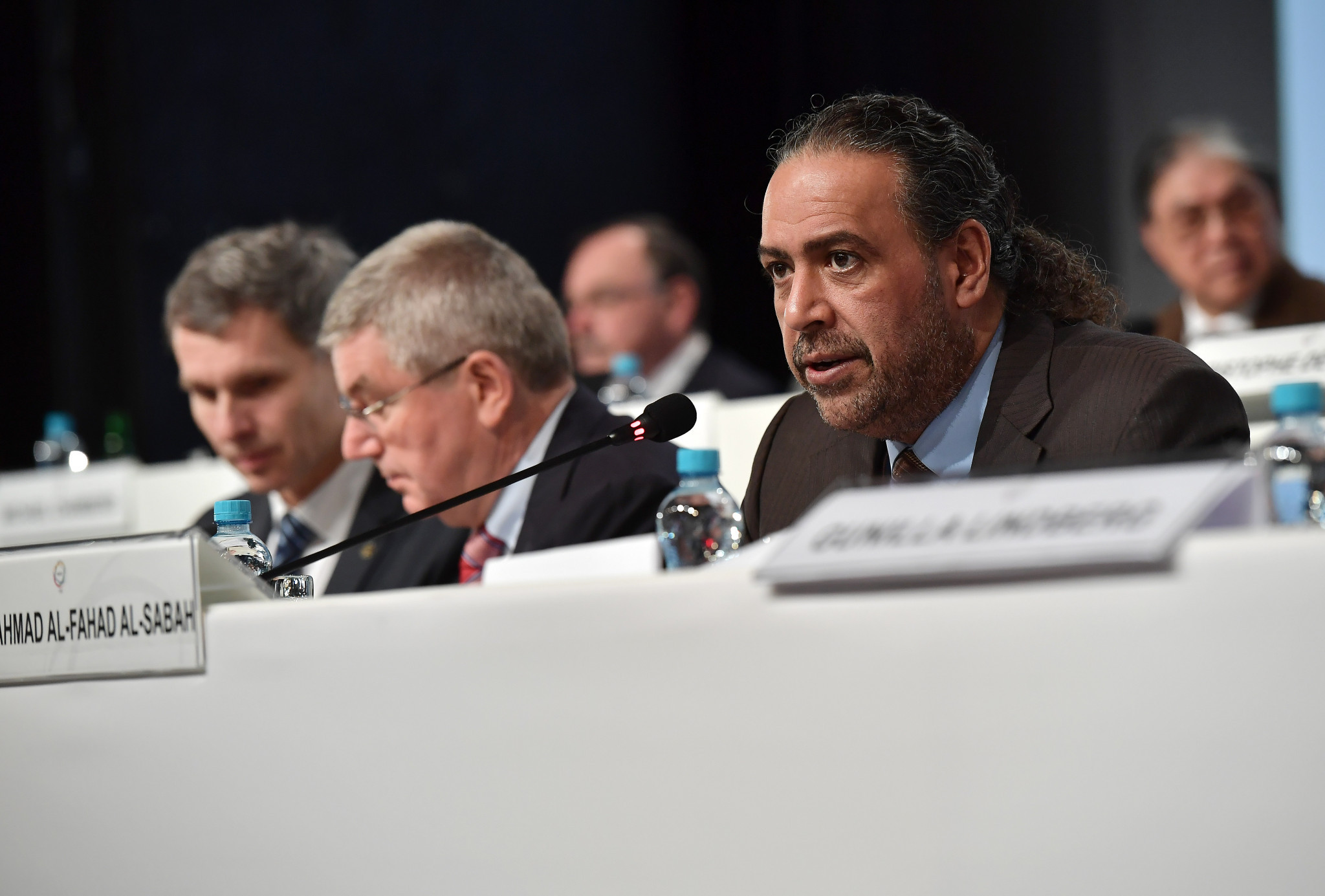 ANOC President Sheikh Ahmad Al-Fahad Al-Sabah, right, and IOC counterpart Thomas Bach ©Getty Images