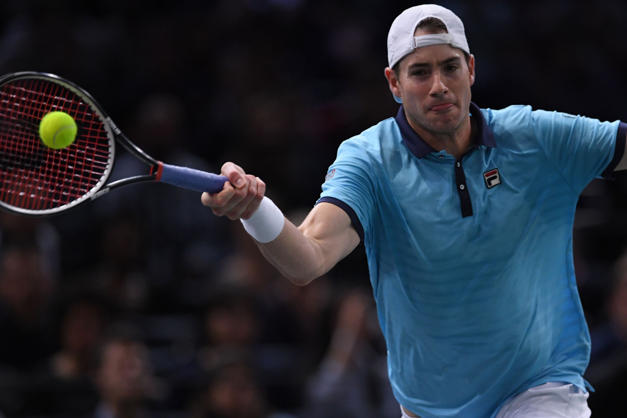 John Isner of the United States beat Juan Martin del Potro to reach the semi-finals in Paris ©Getty Images